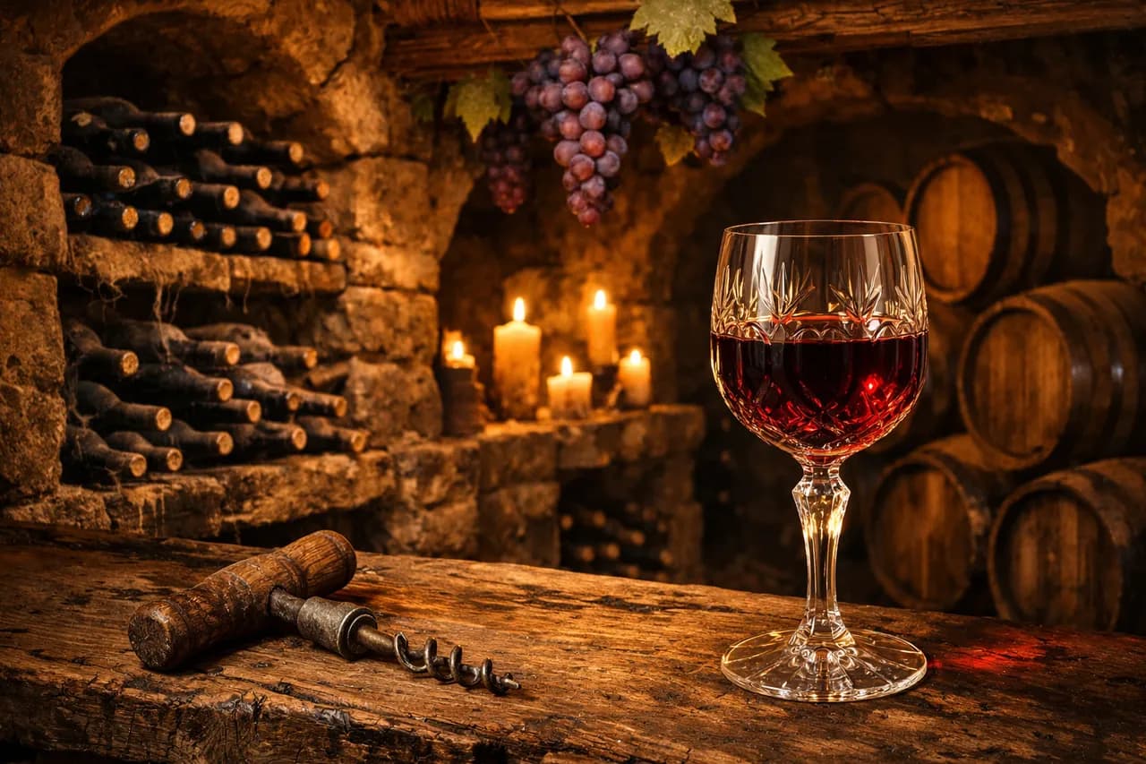Wine trivia illustration