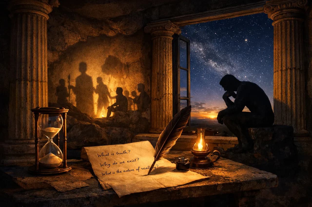 Philosophy trivia illustration