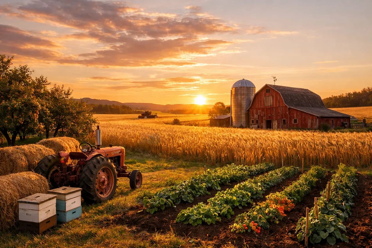 Agriculture trivia illustration