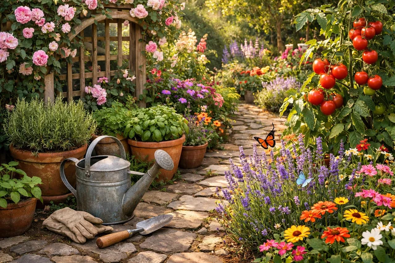 Gardening trivia illustration
