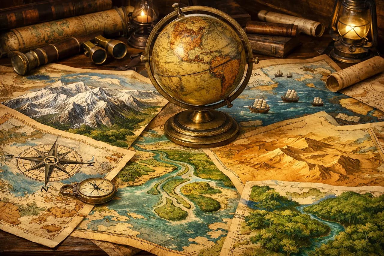 Geography trivia illustration
